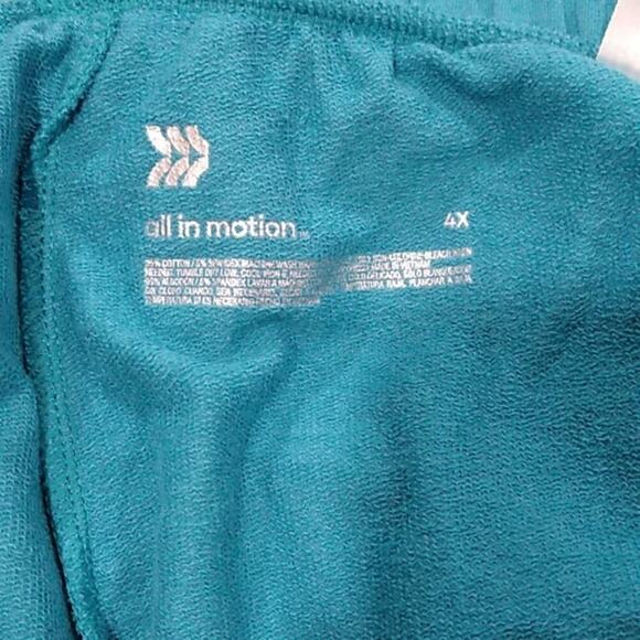 [B4] All in Motion Women's Mid Rise Jogger Pants, Teal Green Size 4X - Picture 4 of 5